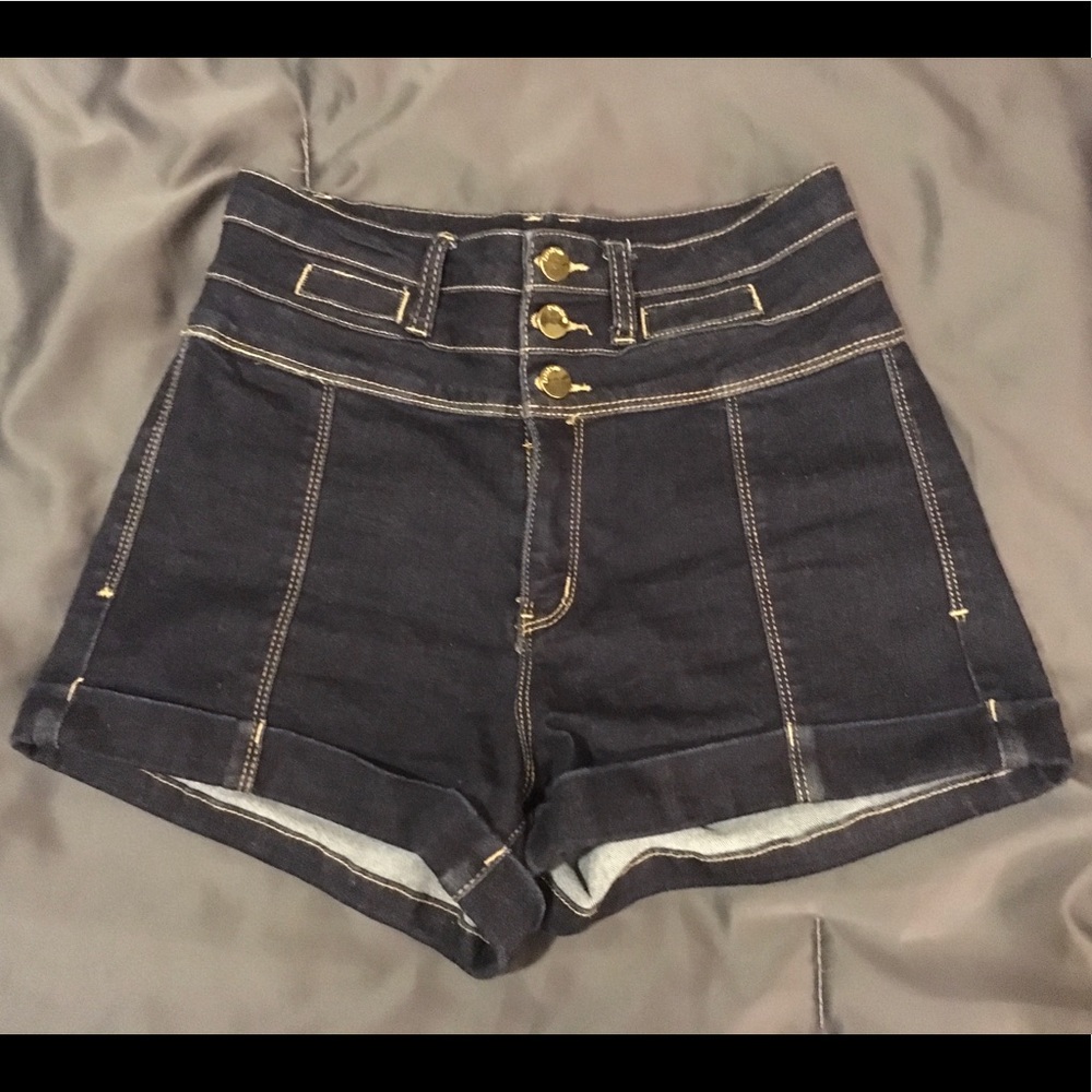 Size 28 Bebe Dark Denim Shorts